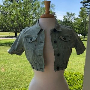 Mossimo Supply Co. Junior’s Green Midriff Jacket